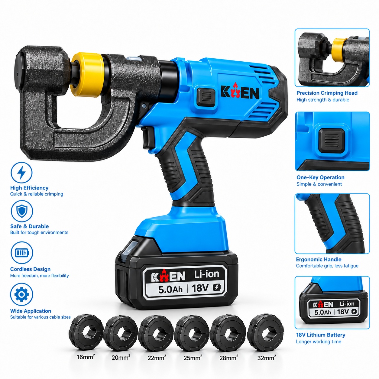 KAEN SYD-32F Hydraulic Cordless Hole Puncher - Image 2